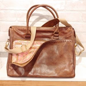 Sigrid Olsen Brown Leather Laptop Bag